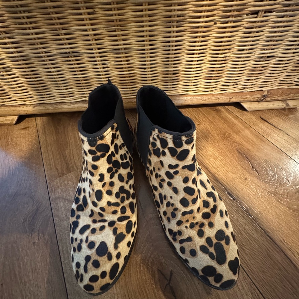 Leopard Print Ankle Boots